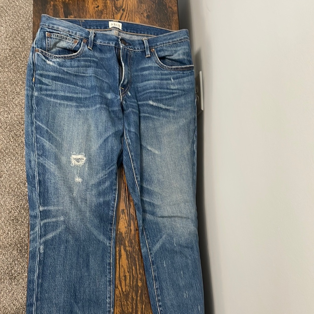 Distressed jeans